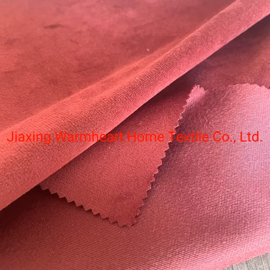 Competitive Knitting Velvet Furniture Fabric Upholstery Cloth Sofa Material Holland Velvet (WH030)