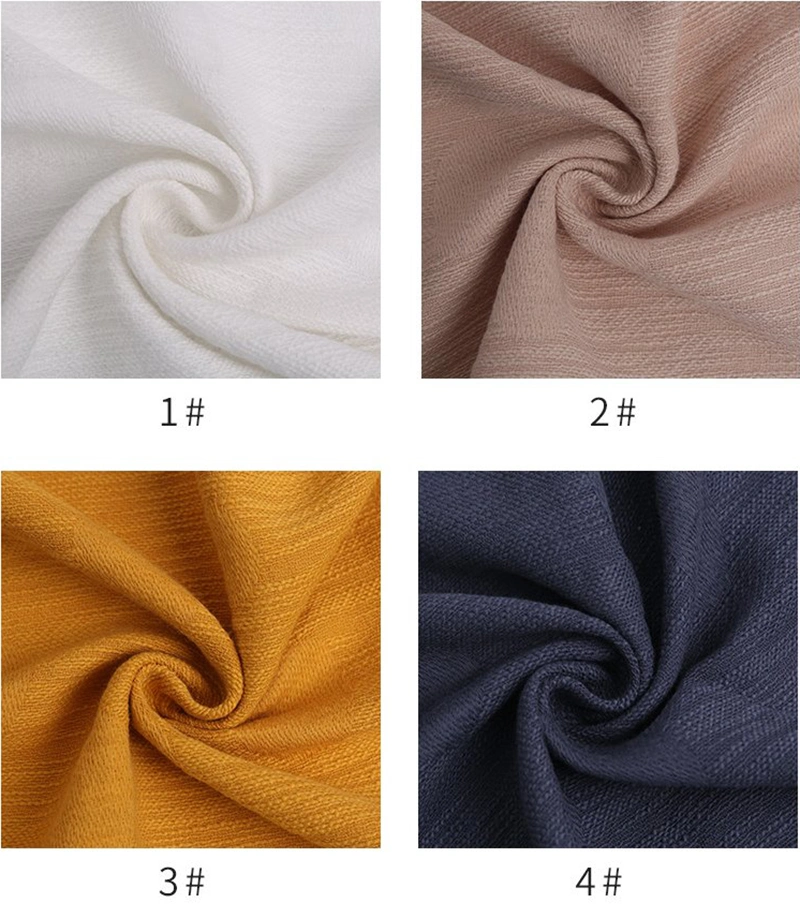 50%Cotton 15%Linen 35%Rayon Jacquard Solid Dyed Fabric for Shirt Skirt Dress Slacks Fabric
