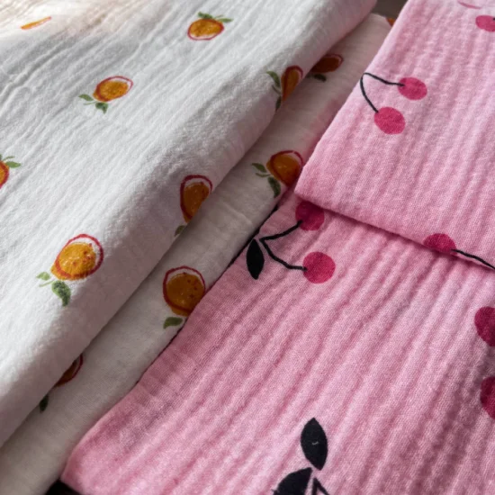 40 * 40 108 * 84 Tessuto in garza stampata 100% cotone per biancheria da letto, tessuto per bambini