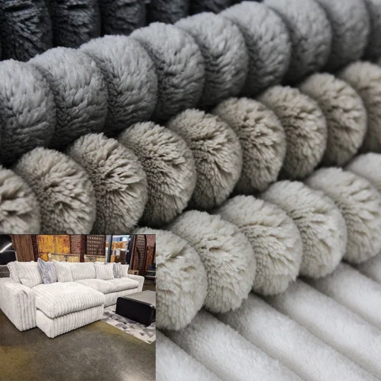 Ricicla il nuovo tessuto decorativo per divani in poliestere da tappezzeria in velluto a coste con tessuto impermeabile facile da pulire per mobili da tappezzeria