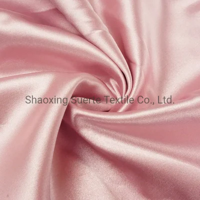 Tessuto in rotolo di crêpe di seta raso di poliestere elasticizzato lucido tinta unita per abiti
