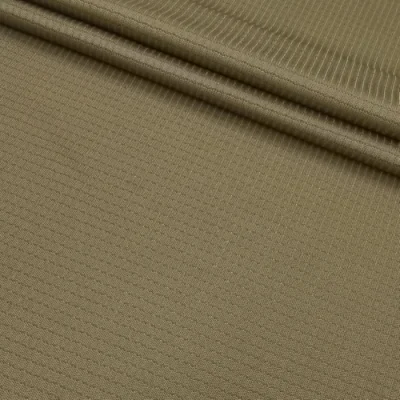 Tessuto a maglia a costine in poliestere spandex su misura in tinta unita popolare in fabbrica in Cina, traspirante, morbido e confortevole per le magliette