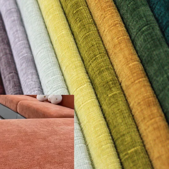 Tessuto per divani in ciniglia e jacquard 100% poliestere per la decorazione domestica